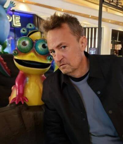 Dave brother-in-law Matthew Perry spotted with a toy in an event.